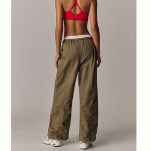 Anthropologie Daily Practice Drawstring Ruched-Ankle Wide-Leg Pants